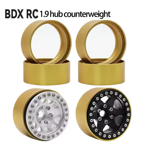 92g/1Pcs Brass 1.9Inch Beadlock Wheel Rim Brass Counter Weights for 1/10 RC Crawler Car Axial SCX10 