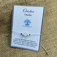 "Best Wishes" Birthstone Bracelet - Opalite - October Month for Hope & Creativity