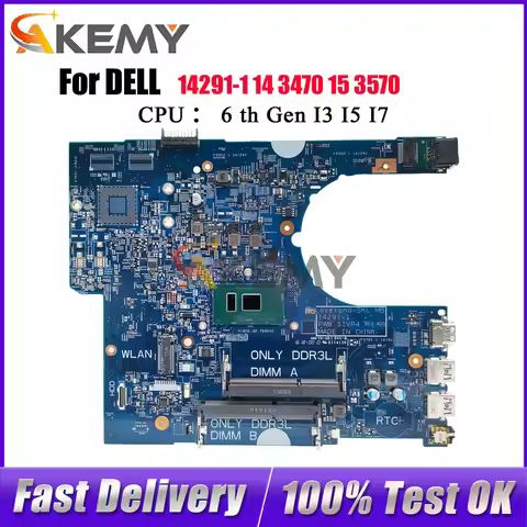 For DELL Latitude 3470 3570 Notebook Mainboard 14291-1 with i3 i5 i7 CN-0P5M6K 0YKP8M 0VWFGF XHXH4 1
