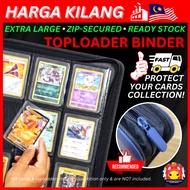 [LIMITED] 4/9 Pocket Zipper Ringless Toploader Binder Album Card Folder 3x3 Card Binder Leather Kad 