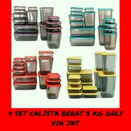 [4 Set 3 KG] Calista Otaru Sealware Original Set of 14 Pcs, Storage Container