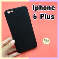 Case Hitam Black Matte Iphone 6+ / 6 Plus Softcase Polos Slim Silikon