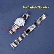 For Casio MTP-1302D-1A1VDF MTP-1183 Jubilee strap Bracelet Oyster Deployment Clasp Steel WatchBand 2