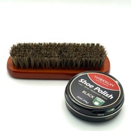 [18cmx5cm] Premium Horsehair Shoe Brush - Oto Interior Leather Shoe Cleaning Tool