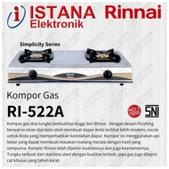 RINNAI KOMPOR GAS 2 TUNGKU STAINLESS STEEL RI-522A