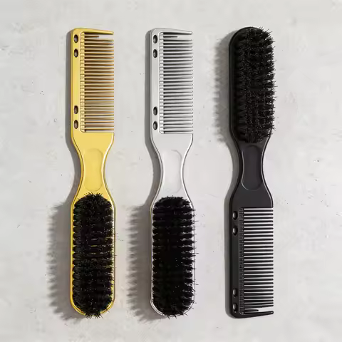3-piece multifunctional fading brush, double-sided comb brush, nylon men's hairstyle brush, special