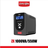 New! ZX 1000VA/550W UPS NEW2024 ZIRCON รุ่นใหม่สุด มีหน้าจอดิจิทัล/Software/ตัดเสียงเตือนได้/High Po
