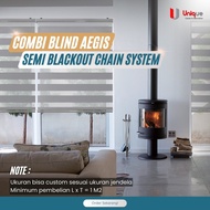 AEGIS Combi Blind Semi Blackout Korean Window Combi Blind/ Zebra Blind Manual Pull Window Curtain