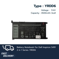 แบตเตอรี่ Battery Notebook Dell Inspiron 5491 2 in 1 YRDD6 ของเทียบ รับประกัน 6 เดือน ส่งเร็ว !!! OE