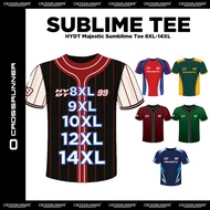 CROSSRUNNER X HYDT 8XL 9XL 10XL 12XL 14XL Plus Size Microfiber T Shirt Jersey Baju Jersi Round Neck 