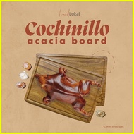 ⚾︎ ◴ ☈ Luid Lokal Lechon Cochinillo Board Acacia Wood