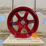 [4PCS] New Sport Rim 15inch Promax Wheels TE37 15X7JJ ET35/ET28 4H100 CANDY RED