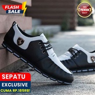 BIG SALE 10.10 COD Sneaker Sepatu Pria Import Kulit Sneakers Zero Casual Running Sapatu Hitam Putih Cod