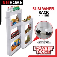 ️NETHOME ️Space Savers: Revolutionize Your Storage with the 3 Tier Slim Wheel Kitchen