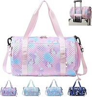Children's Sports Bag, 25 L Unicorn Swimming Bag, Yoga Bag, Travel Bag, Girls' Waterproof Gym Bag, S