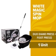 White Magic Spin Mop Duo (Hand Press + Foot Press)