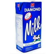 Uht Diamond Milk Full Cream 1liter Plain/UHT Diamond Milk 1liter per Carton GOJEK GRAB ONLY