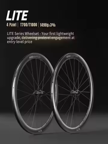 Clearance 50mm Light Carbon Road Disc Wheelset Light 24H Tubeless Compatible 4 Pawl Center Lock 1490