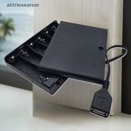 ali  1Pcs USB Mini Power Supply Battery Box With Cover And Switch 6 X AA USB Battery Box For 9V LED 
