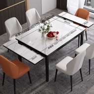 Sintered Stone Nordic Dining Table Set w Chair Extendable Dining Table Marble Dining Table Foldable 