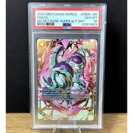 PSA Card 10 Gem Mint English Dragon Ball Fusion World Fb05 120 God Rare Frieza Super Alt Art d18 7