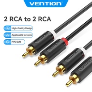 Vention 2RCA to 2RCA Stereo Audio Cable, Dual Shielded Gold-Plated RCA Connector for Home Theater, T