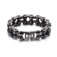 Kalen สร้อยข้อมือผู้ชายโซ่จักรยานเข้มลายพังก์แปรงสร้อยข้อมือโซ่จักรยานออกซิไดซ์ชายแฟชั่นโซ่ด้ามจับสแ