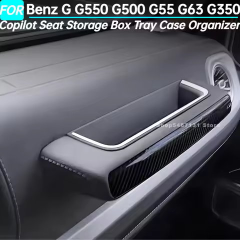 Car Copilot Seat Storage Box Tray Case Organizer for Benz G G550 G500 G55 G63 G350 Interior Accessor
