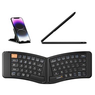 Ergonomic Foldable Keyboard, XK03 Split Folding Bluetooth Keyboard, Ultra Slim Travel Keyboard, Port