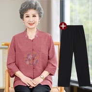 Elderly Summer Clothes Blouse 60 Years Old Grandma Clothes Donald Clothes Old Grandma Summer Clothes
