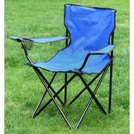 Foldable outdoor chair, blue camping chair, outdoor portable chair, essential beach fishing chair for travel and picnics