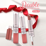 TEAYASON 12 Warna Lipstik Matte Lip Gloss 2 Dalam 1 Kosmetik Bibir Makeup Lipstik Tahan Air Tahan La