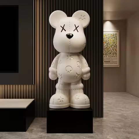 Fashion Luxury Home Decor Large Leather Patterned Cartoon Bear Modern LivingRoom Soft Decoration Pig