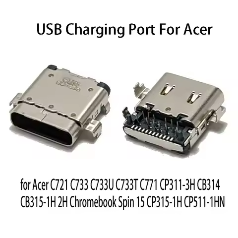 1PC USB 24Pin Female Type-c Charging Data Port Connector For Acer Chromebook C771 CP311-3H CB314 CB3