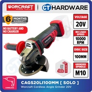 WORCRAFT CAG-S20Li-100MM CORDLESS ANGLE GRINDER 20V | 10000RPM | 100MM | M10 [ CAGS20LI100MM ] [ ONE