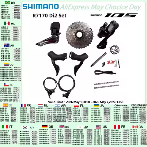 Shimano Di2 105 R7170 Electronic Part Hydraulic Disc Brake Set Front Derailleur R7150 2x12s RD-R7150