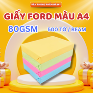 1 Ream 500 Tờ Giấy Ford Màu Định Lượng 70Gsm/80Gsm Khổ A4