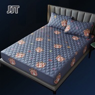 JJT [จัดส่งฟรี]ผ้าปูที่นอน ผ้าคลุมเตียง ขนาด 5ฟุต 6ฟุต ผ้าคลุมเตียง ผ้าคลุมเตียงกันน้ำ กันน้ำ ระบายอากาศได้ ผ้าปูที่นอนผ้าฝ้าย ผ้ารองกันเปื้อนที่นอน