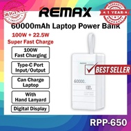 Remax RPP-650 60000mAh Powerbank 100W Power Bank Laptop Power Bank Camping Powerbank Remax Powerbank