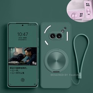 Silicone Case Magnetic Holder For Nothing Phone 2A 3A Soft Cover For Nothing 2Aplus 3Apro Luxury Pho