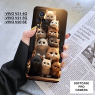 HP Vivo V21 4G Case Vivo V20 SE 5G/ - Rajacase - Vivo V21 4G casing 5G/ - Cats Softcase Motif - V21 