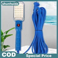 Shunhuida Portable 7W 30LED Workshop Flashlight 220V Garage Work Light Repair Inspection Lamp 10M Po
