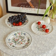 Ceramic French Dining Plate Chinese Style Dining Plate Ceramic Western Food Plate Soup Plate Dim Sum