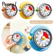 PEONY1 Mechanical Timer, 60-Minute Magnetic Kitchen Timer,  Visual Kids Timer for Home Cooking