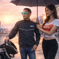 JACKET RIDE ELF HITAM 1:1 LIKE NEW.