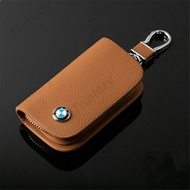 ซอง FOB ฝาครอบปลอกกุญแจรีโมทรถยนต์กระเป๋าพวงกุญแจแท่นวางอัจฉริยะกระเป๋าเงินพวงกุญแจสำหรับ BMW