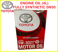 Original Toyota Engine Oil 5W-30 5W30 Fully Synthetic SN GF-5 Japan Made Imported (08880-10705)
