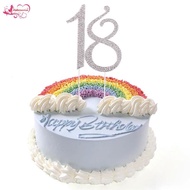 Abbraccia Crystal Rhinestone 18th Cake Topper Anniversary Birthday Party Decor Silver