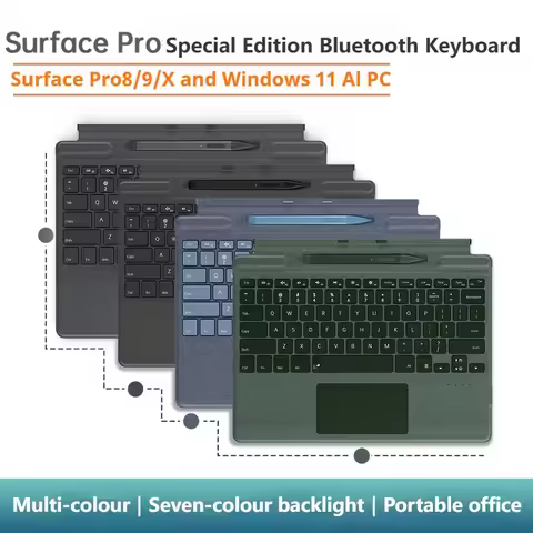 2024 New Colourways for Microsoft Surface Pro 8/9/10/X Bluetooth Keyboard Magnetic Tablet Wireless T
