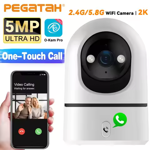 5MP 2.4G/5G WiFi Indoor Baby Monitor Security Camera One-Touch Call |Color Night Vision Human Tracki